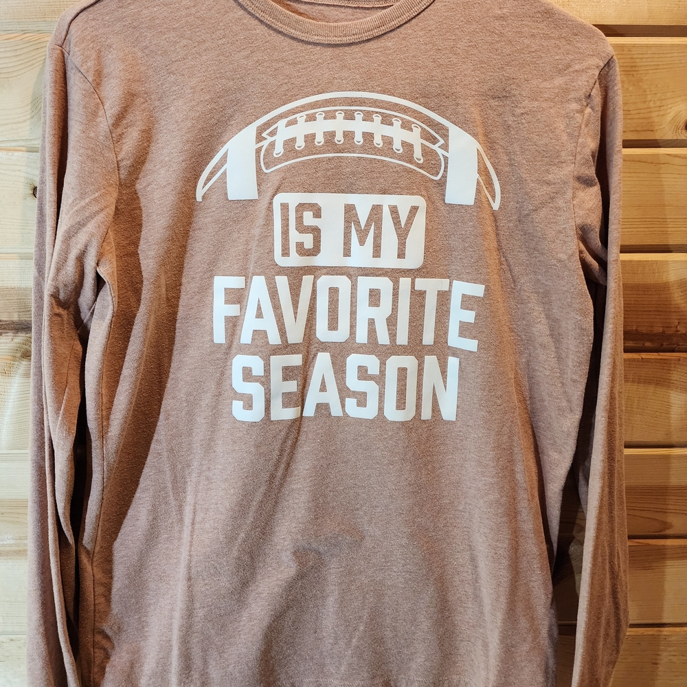Children's Place Brown Long Sleeve "Football Is My Favorite Season" Graphic Tee